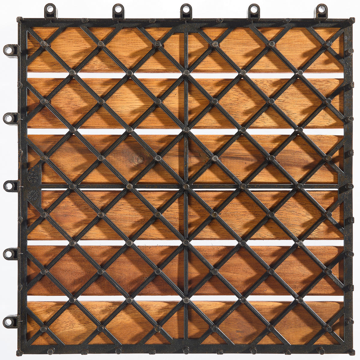 TERRASSENFLIESE Akazie Uno 10 Stück  - Akaziefarben, KONVENTIONELL, Holz/Kunststoff (30/30/2,4cm) - Ambia Garden