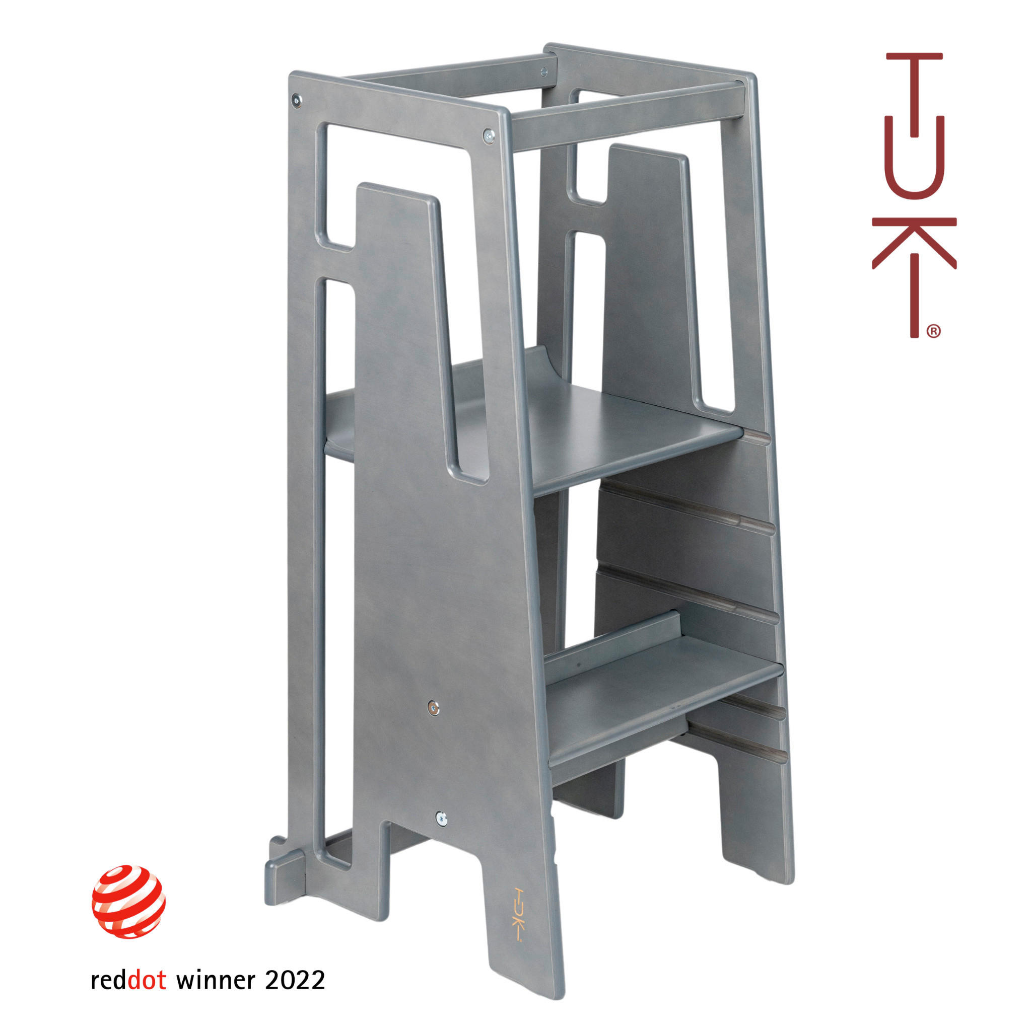 LERNTURM TUKI  - Grau, Basics, Holz (40/90/43cm)