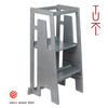 LERNTURM TUKI  - Grau, Basics, Holz (40/90/43cm)