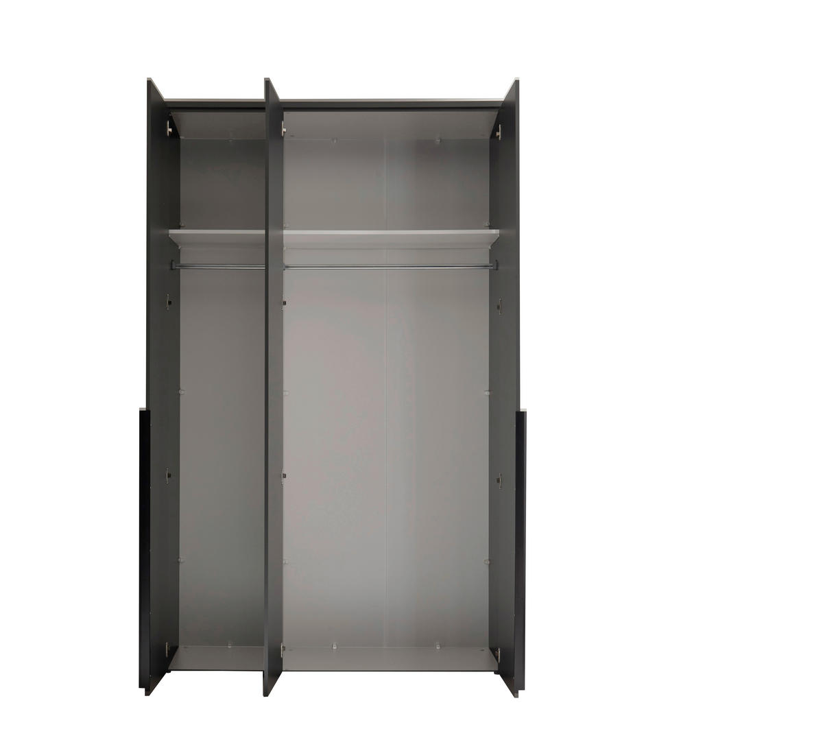 DREHTÜRENSCHRANK  in Graphitfarben  - Schwarz/Graphitfarben, MODERN, Holzwerkstoff/Kunststoff (135/225/52cm) - Carryhome