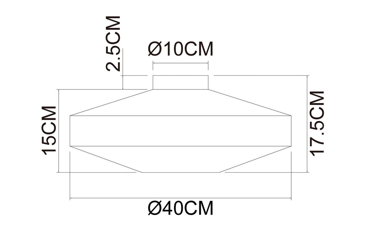 HÄNGELEUCHTE 40/17,5 cm   - Naturfarben, Design, Textil/Metall (40/17,5cm) - Collet's Monde