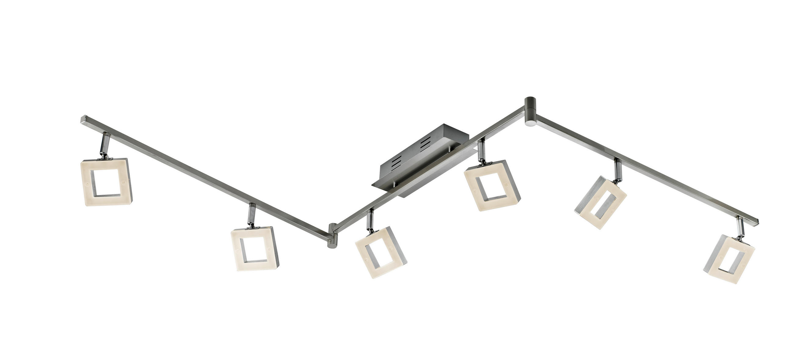 LED-STRAHLER 180,5/8/21,5 cm   - Alufarben/Nickelfarben, Design, Kunststoff/Metall (180,5/8/21,5cm) - Novel
