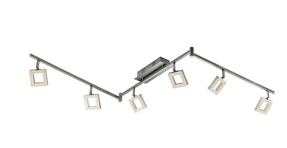 LED-STRAHLER 180,5/8/21,5 cm - Alufarben/Nickelfarben, Design, Kunststoff/Metall (180,5/8/21,5cm) - Novel