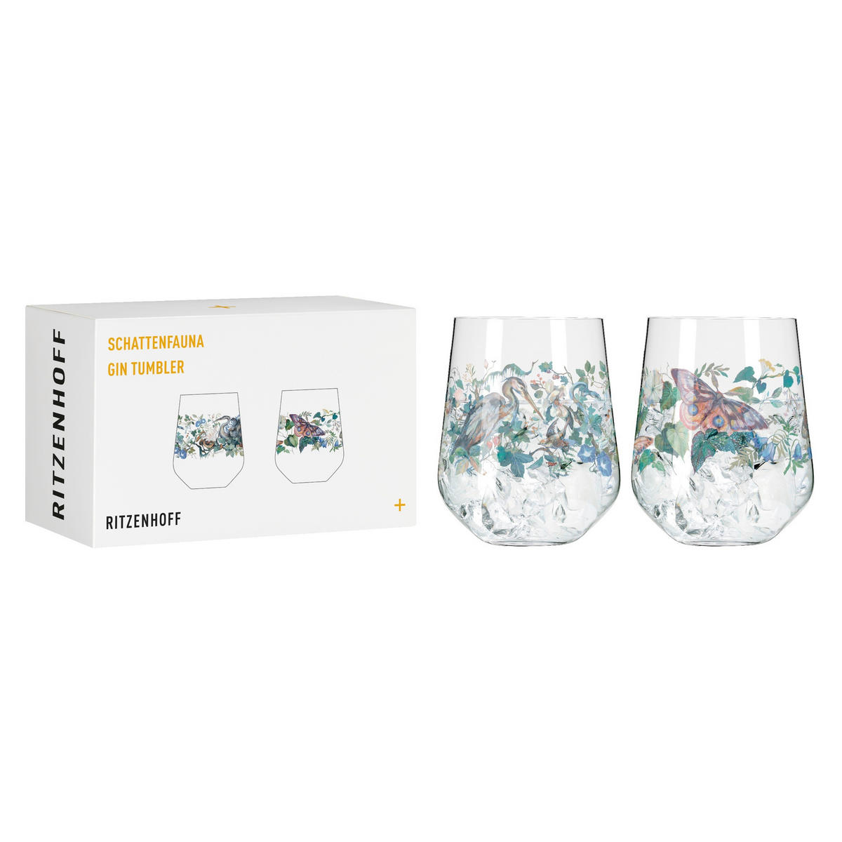 GINGLAS 710 ml 2-teilig  - Blau/Transparent, Design, Glas (10,2/12,4cm) - Ritzenhoff