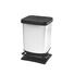 ABFALLEIMER 20 L - Silberfarben/Schwarz, Basics, Kunststoff (29,3/26,6/45,7cm)