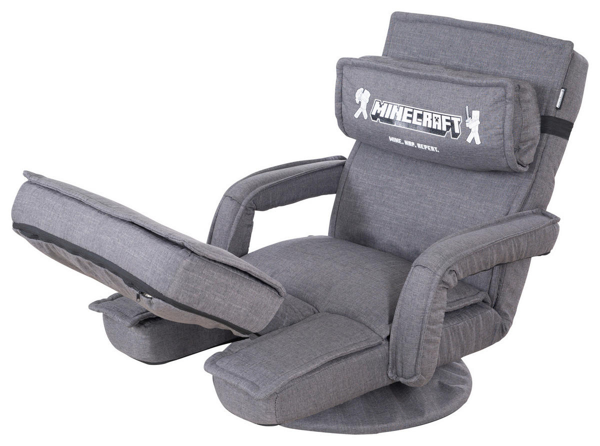 LOUNGESESSEL - Grau, MODERN, Textil/Metall (62/80/60cm) - Minecraft