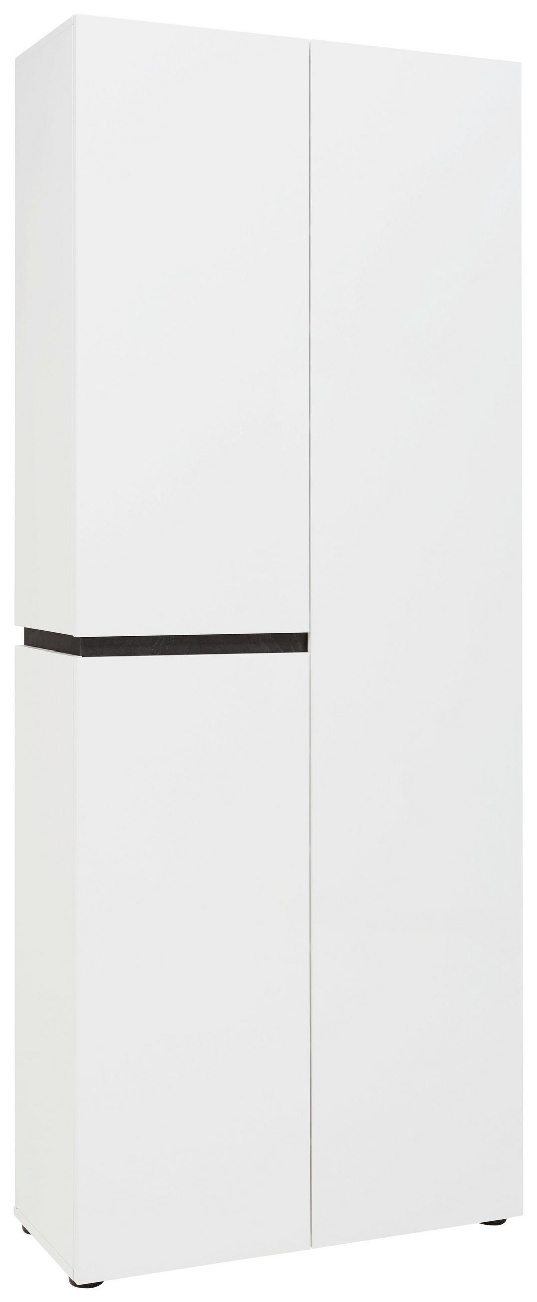SCHUHSCHRANK Anthrazit, Weiß - Anthrazit/Weiß, Design (80,1/200/34cm) - Voleo
