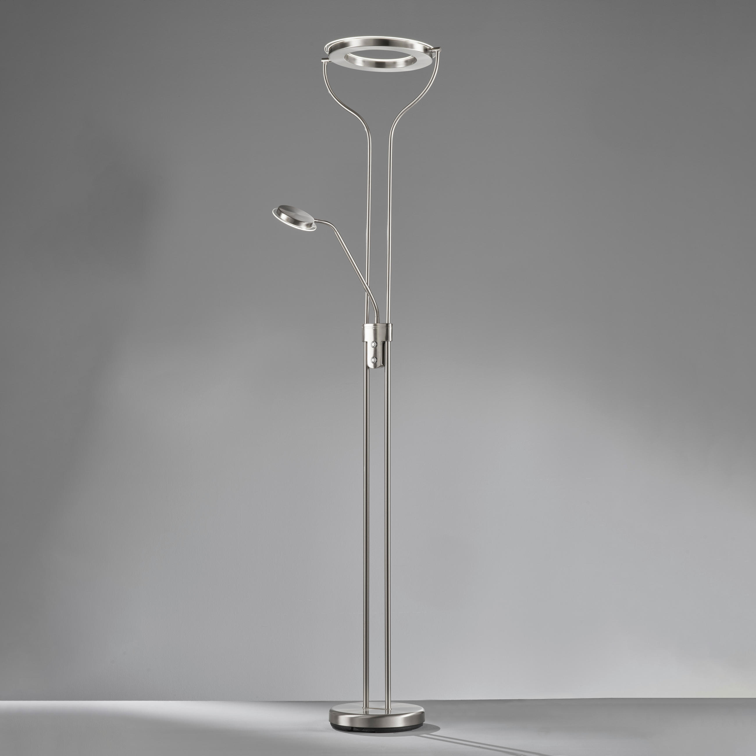 LED-DECKENFLUTER 36/47/180 cm    - Nickelfarben, Design, Metall (36/47/180cm) - Fischer & Honsel