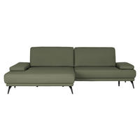ECKSOFA JOOP! STUDIO in Echtleder Olivgrün  180/301 cm  - Schwarz/Olivgrün, KONVENTIONELL, Leder/Metall (180/301cm) - Joop!