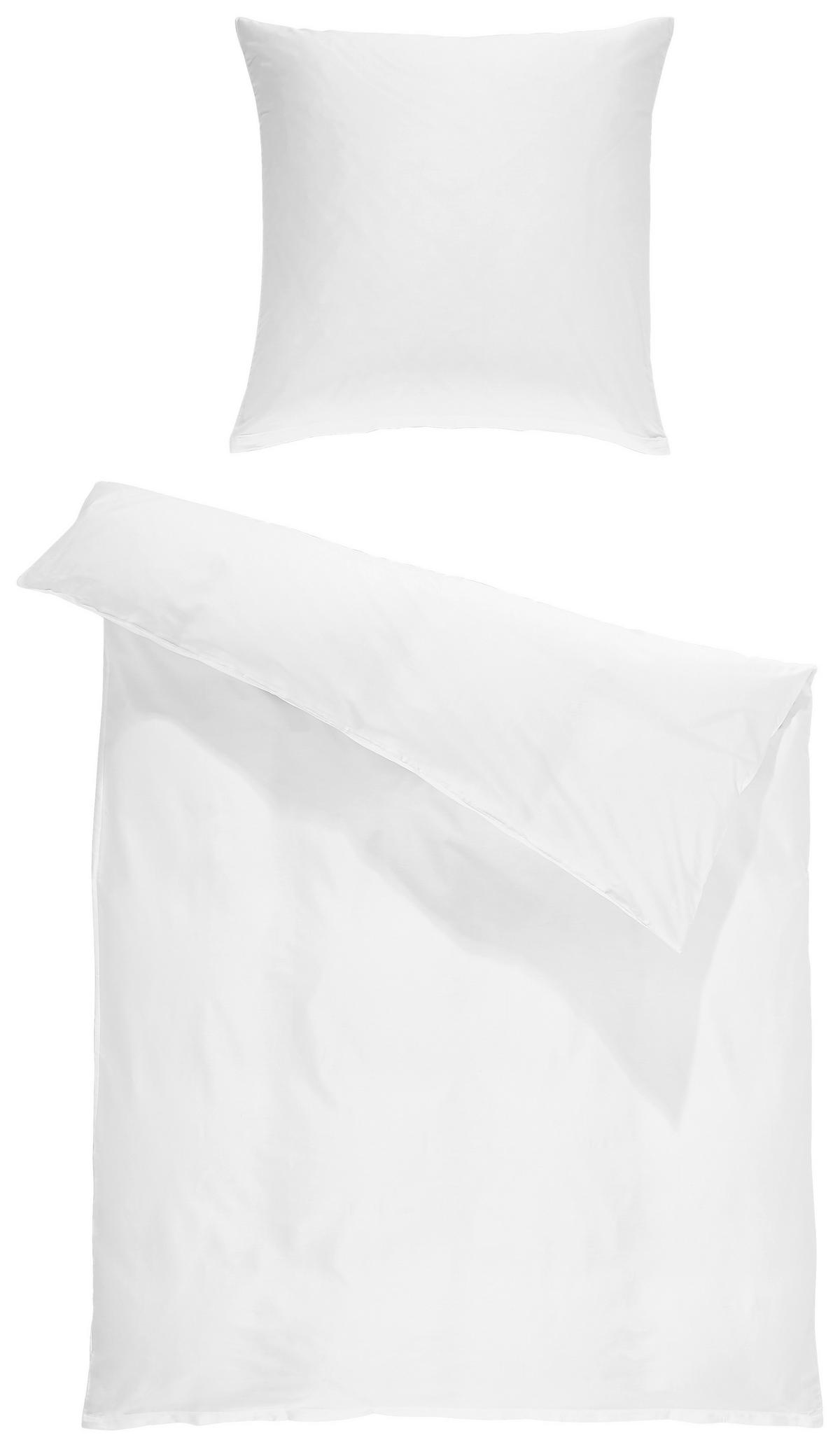 BETTWÄSCHE Giacomo Makosatin 135/200 cm  - Weiß, Basics, Textil (135/200cm) - Janine