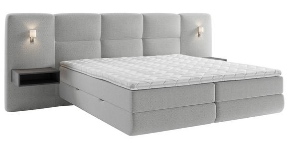 BOXSPRINGBETT 180/200 cm in Greige - Greige/Schwarz, Basics, Holz/Holzwerkstoff (180/200cm) - Esposa