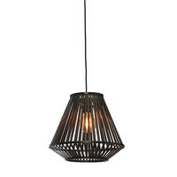 HÄNGELEUCHTE 30/30/30 cm  - Schwarz, Trend, Holz (30/30/30cm) - Good & Mojo