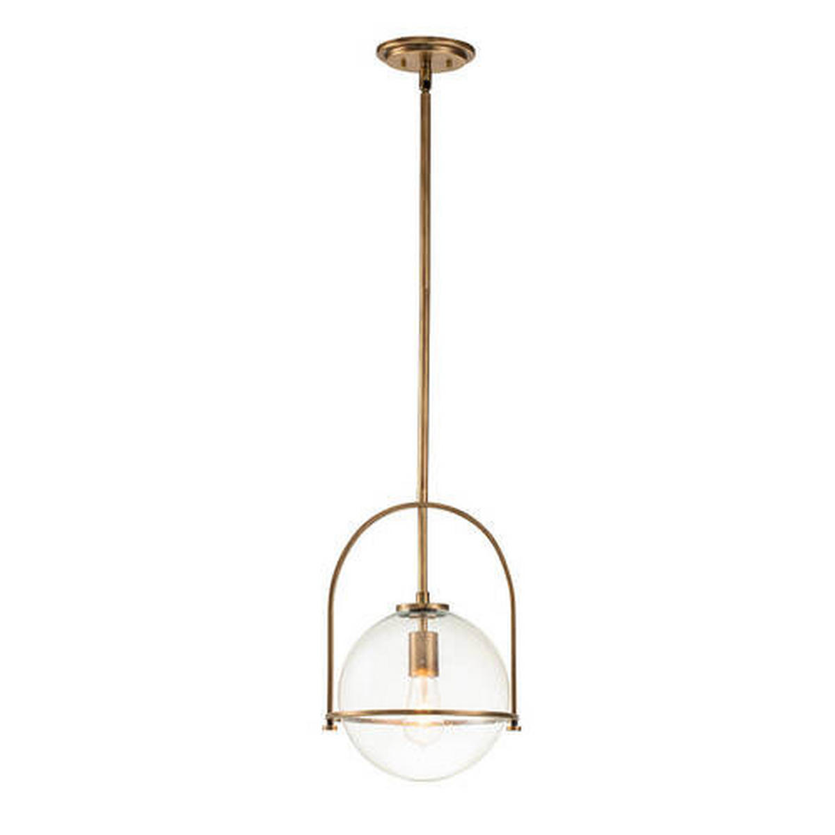 VISEČA SVETILKA  Elstead Somerset      28.9/50.3 cm      E27 - barve medenine, Design, kovina/steklo (28.9/50.3cm) - Elstead Lighting