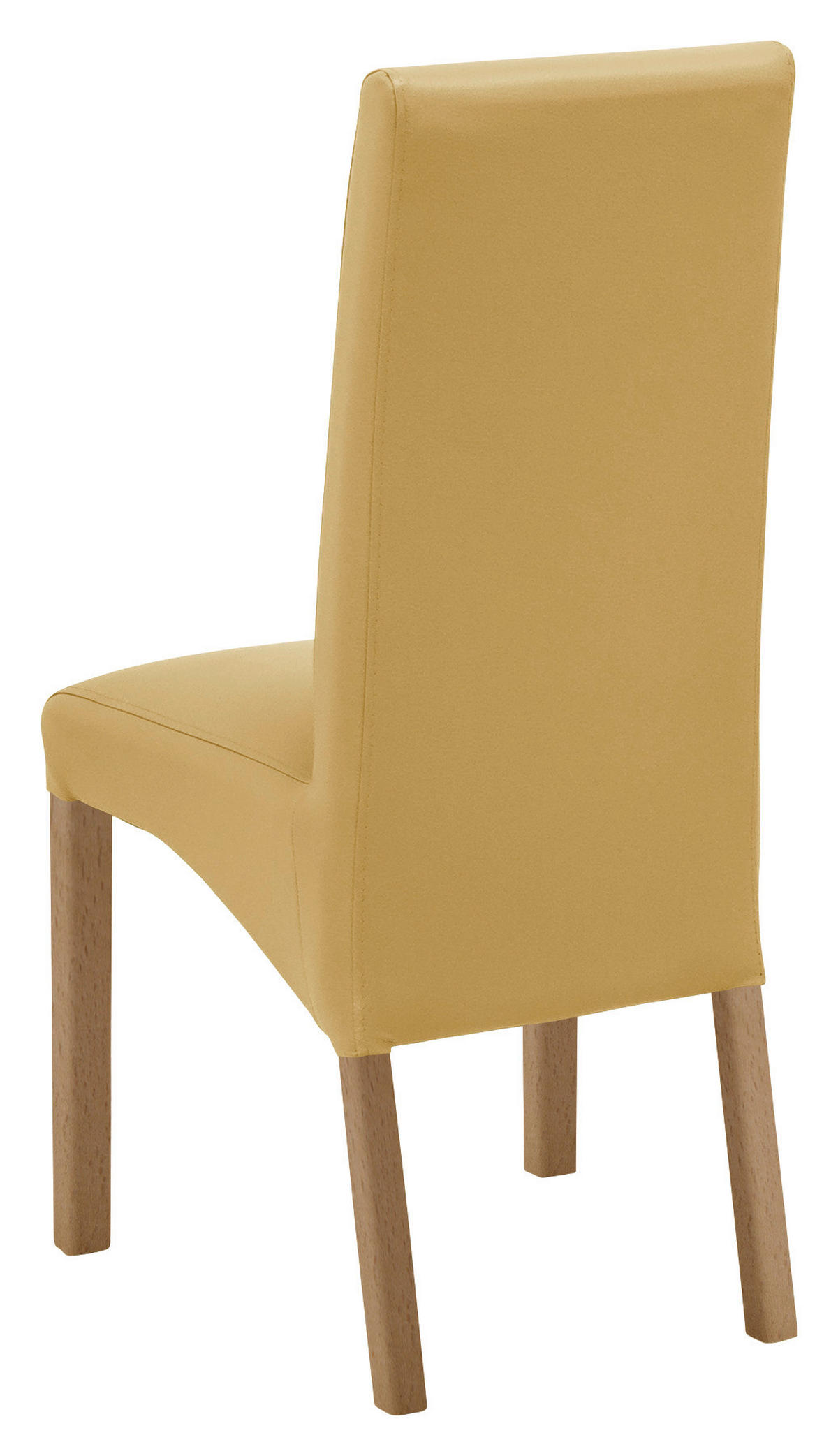 STUHL  in Lederlook Textil  - Currygelb/Buchefarben, KONVENTIONELL, Holz/Textil (47/102/57cm) - Carryhome