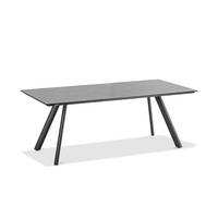 GARTENTISCH Kunststoff Anthrazit, Grau rechteckig  - Anthrazit/Grau, Design, Kunststoff/Metall (200/95/76cm)
