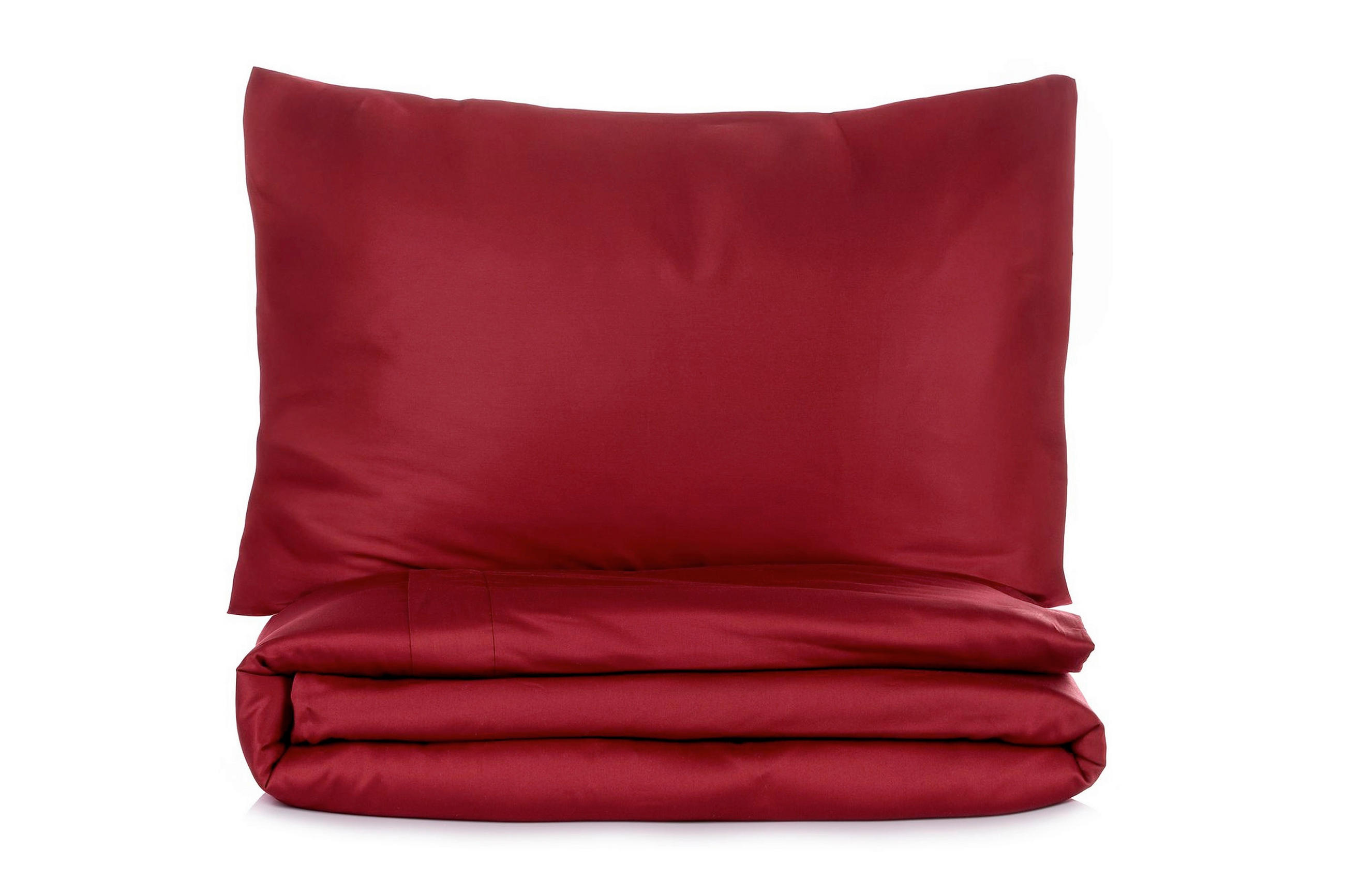 BETTWÄSCHE 2-teilig Elegant - Claret Red Satin  - Multicolor, Basics, Textil (135/200cm) - X-Mas