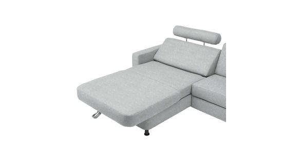 ECKSOFA in Webstoff Hellgrau  - Hellgrau/Schwarz, Design, Kunststoff/Textil (165/257cm) - Xora