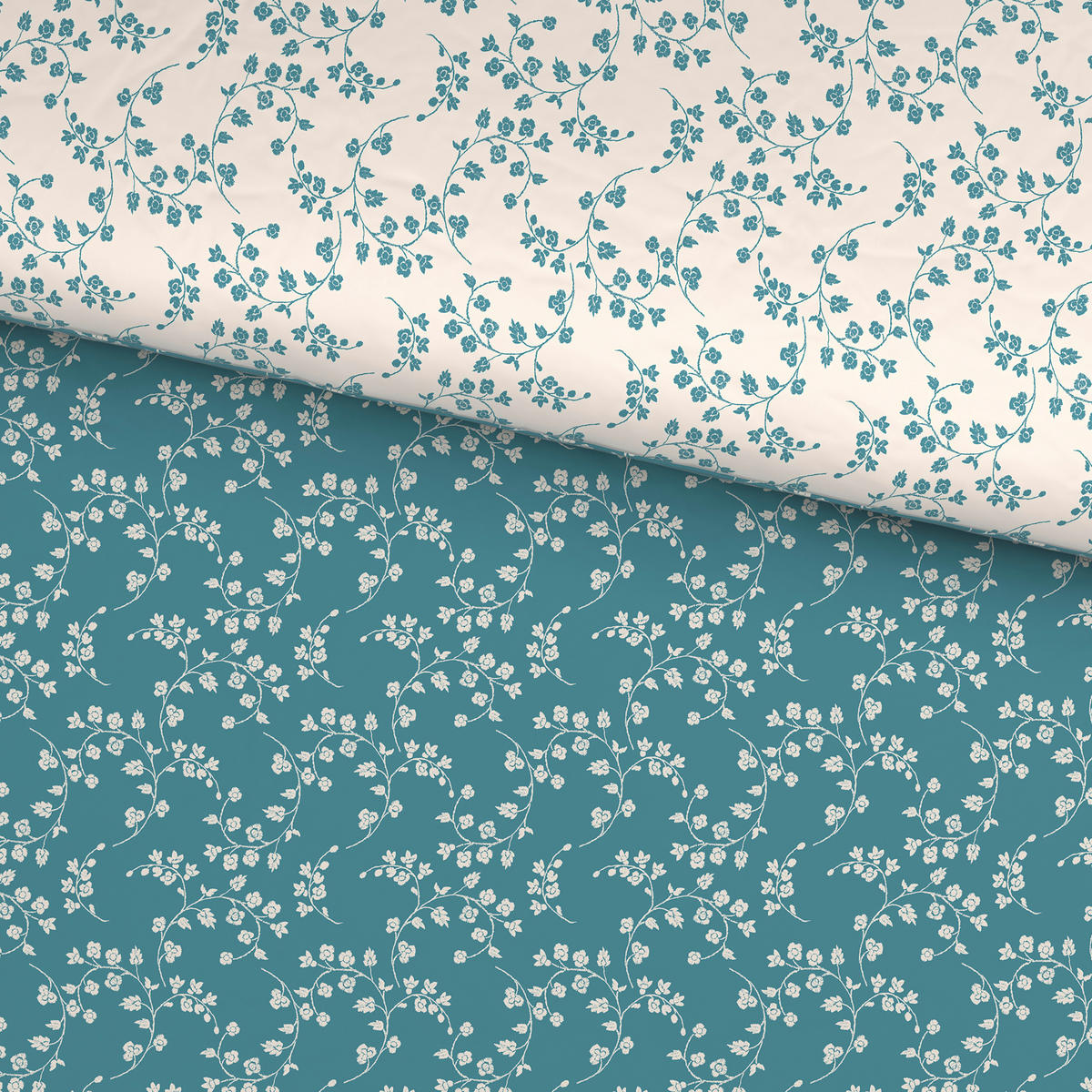 BETTWÄSCHE Mavie Satin 140/200 cm  - Blau, KONVENTIONELL, Textil (140/200cm) - Esposa