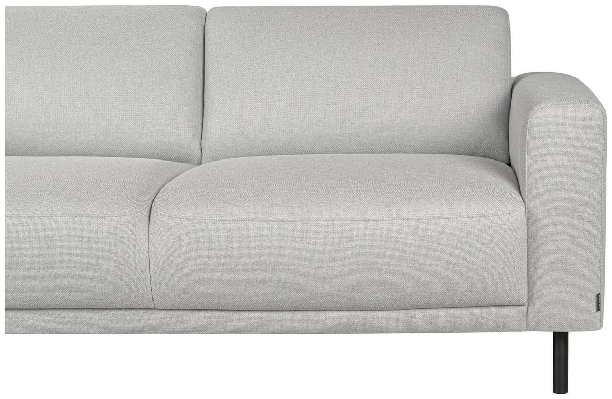 2,5-SITS SOFFA i beige  - beige/svart, Design, metall/trä (183/78/90cm) - Pure Home Comfort