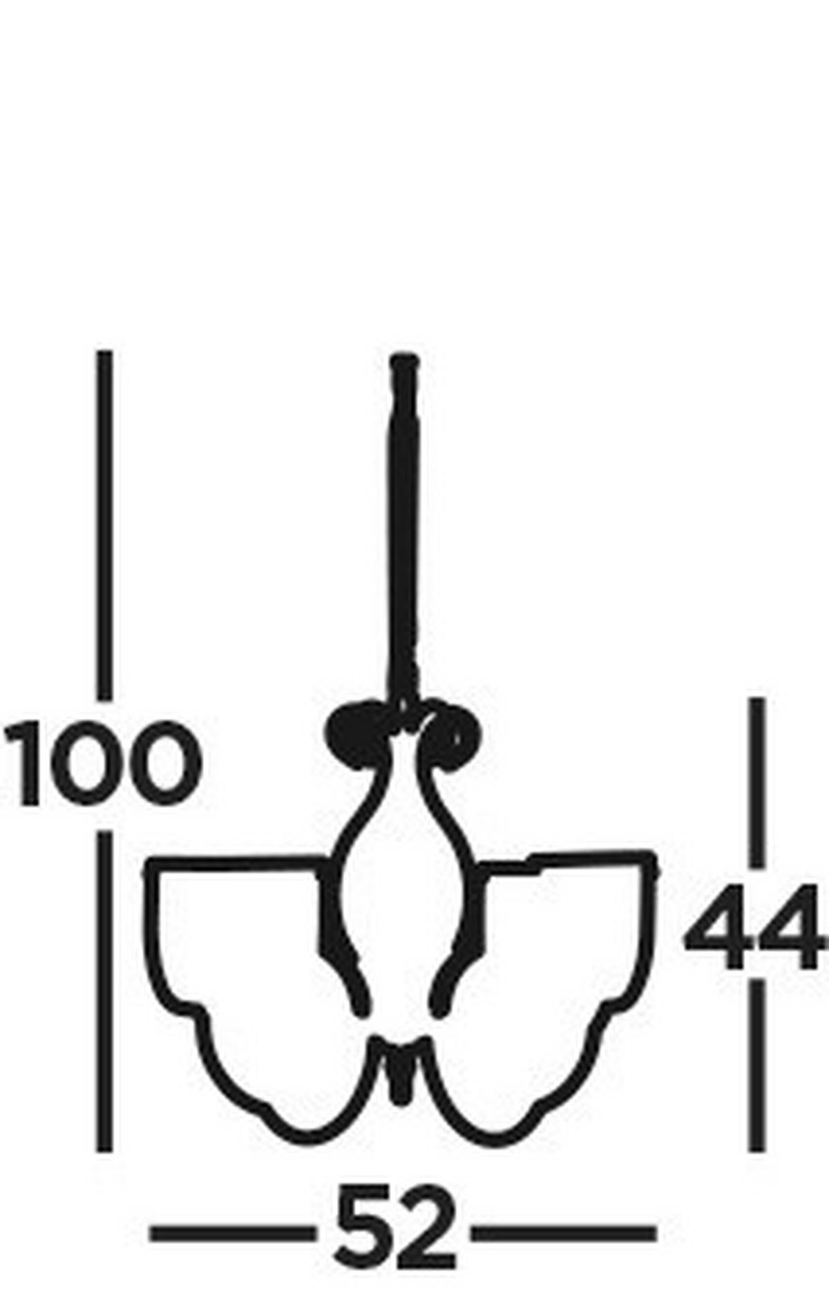 HÄNGLAMPA Silhouette 52/44 cm  - mässingsfärgad, Design, metall/glas (52/44cm)