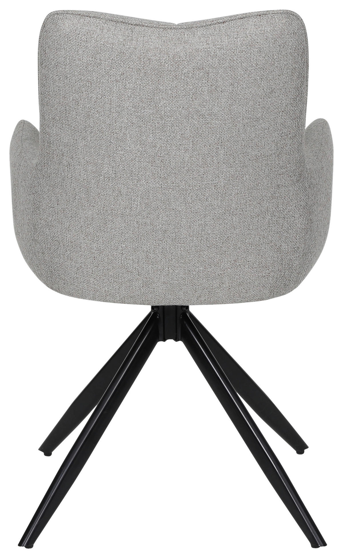 ARMLEHNSTUHL  in Eisen Leinenoptik  - Beige/Schwarz, KONVENTIONELL, Textil/Metall (56/90/64cm) - Livetastic