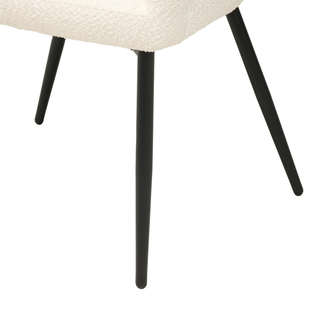 ARMLEHNSTUHL   Chenille  - Schwarz/Weiß, MODERN, Textil/Metall (59/79,5/60cm) - MID.YOU