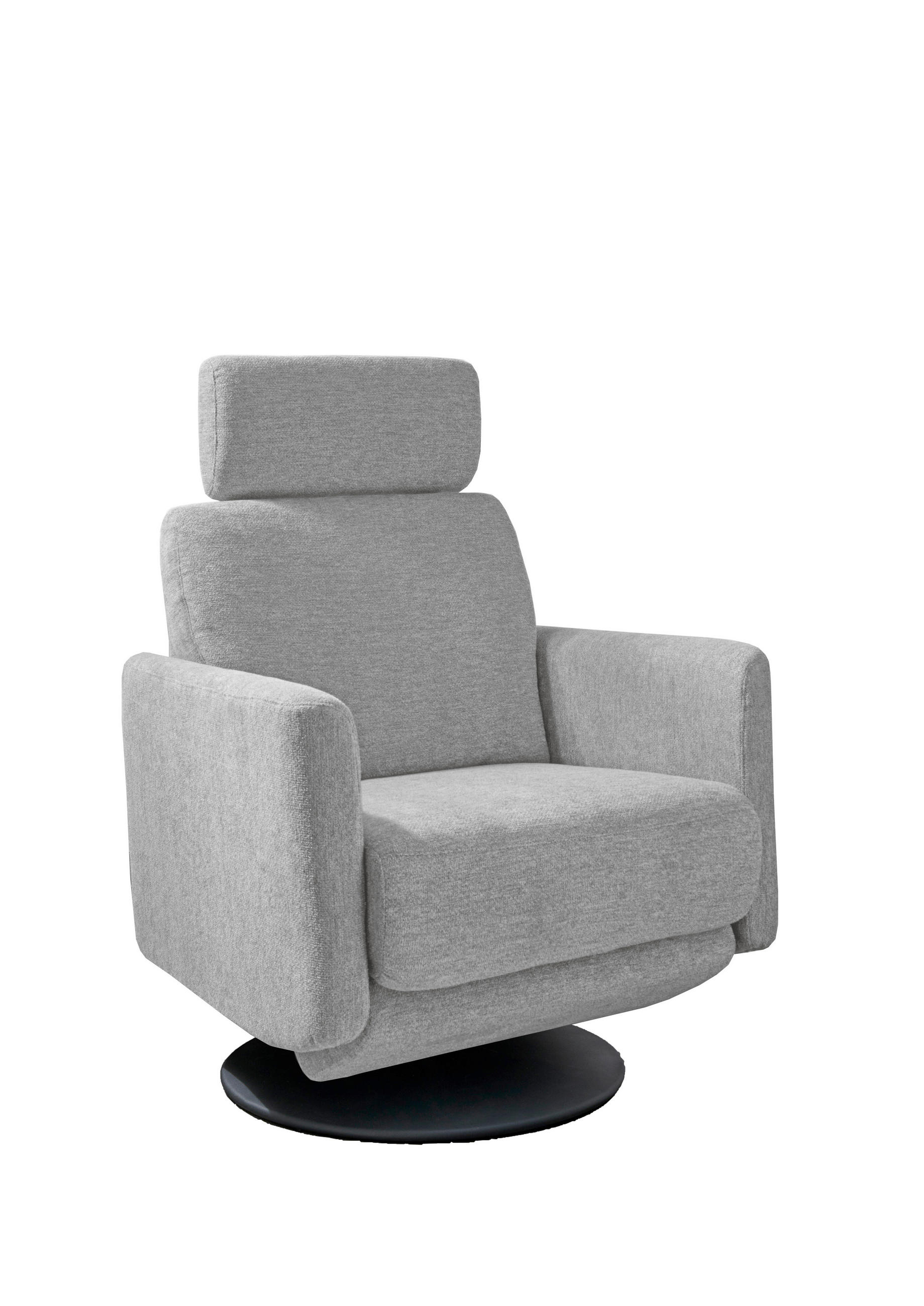 RELAXSESSEL Textil Silberfarben  - Silberfarben/Schwarz, Modern, Textil/Metall (77/105/87-154cm) - Livetastic