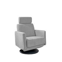 RELAXSESSEL Textil Silberfarben  - Silberfarben/Schwarz, Modern, Textil/Metall (77/105/87-154cm) - Livetastic