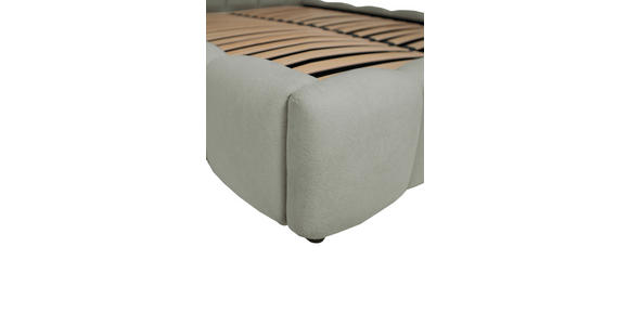 POLSTERBETT Lattenrost, Bettkasten Hellgrau 180/200 cm  - Hellgrau/Schwarz, KONVENTIONELL, Holz/Kunststoff (180/200cm) - Carryhome