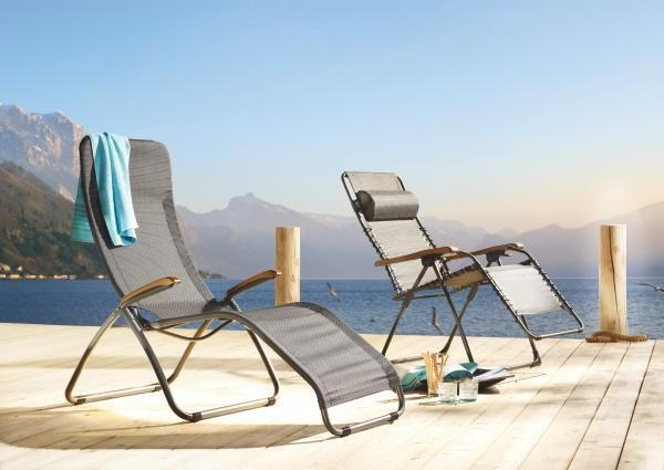 GARTEN-RELAXSESSEL 71/130/78 cm  - Anthrazit/Schwarz, Basics, Holz/Textil (71/130/78cm)