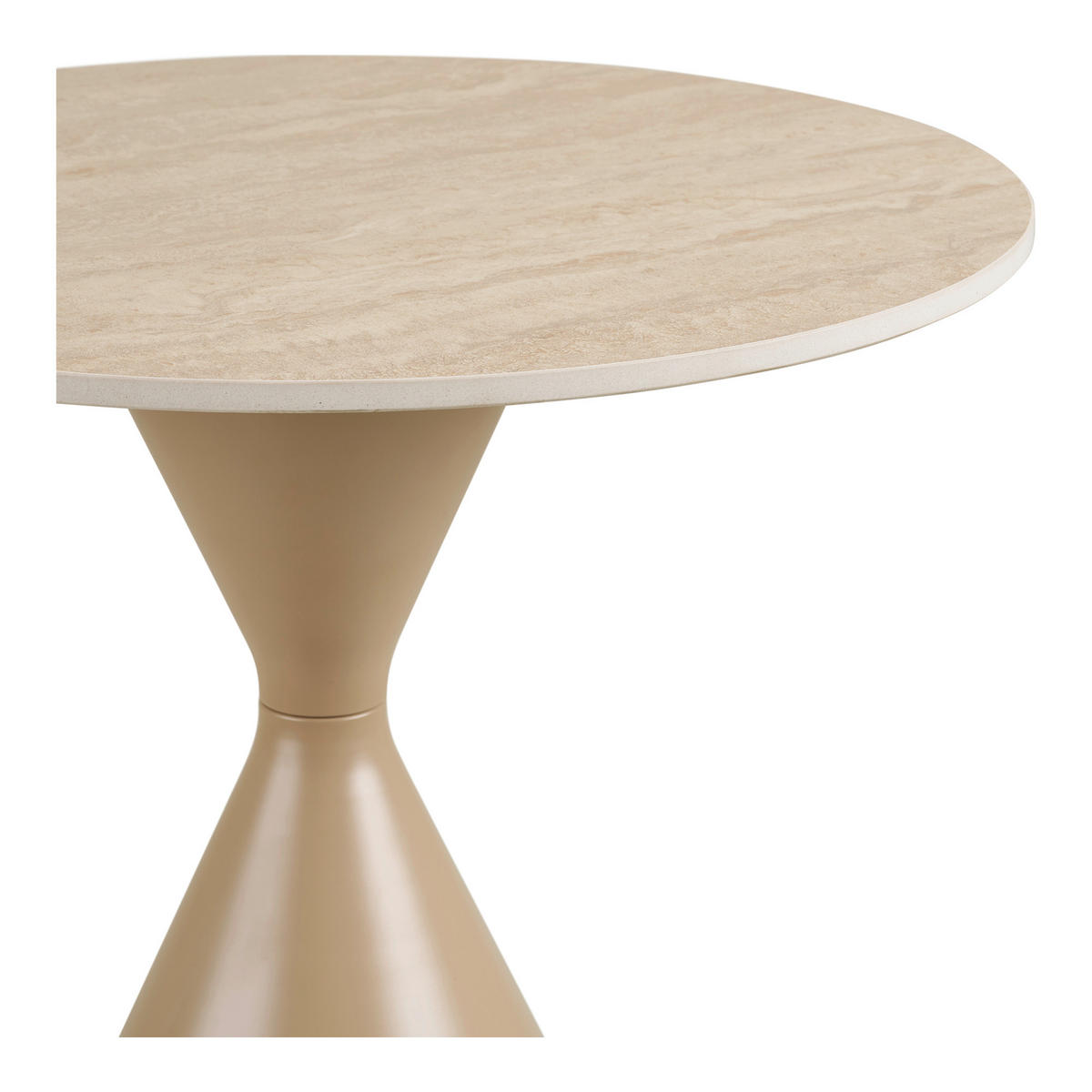 BEISTELLTISCH 50/50/56 cm Annecy Sandfarben rund  - Sandfarben, Design, Stein/Metall (50/50/56cm) - MID.YOU