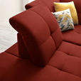 ECKSOFA in Chenille Rot  240/308 cm  - Rot/Schwarz, Design, Textil/Metall (240/308cm) - Xora