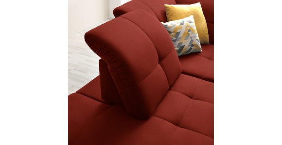 ECKSOFA in Chenille Rot 240/308 cm - Rot/Schwarz, Design, Textil/Metall (240/308cm) - Xora
