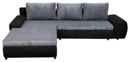 SJEDEĆA GARNITURA tekstil  siva, crna   - siva/crna, Moderno, tekstil (290/200/80cm) - Ti'me