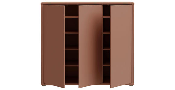 SCHUHSCHRANK Alice Springs  in 109,2/99,1/34,9 cm  - Terracotta/Grau, MODERN, Holzwerkstoff/Kunststoff (109,2/99,1/34,9cm) - Xora