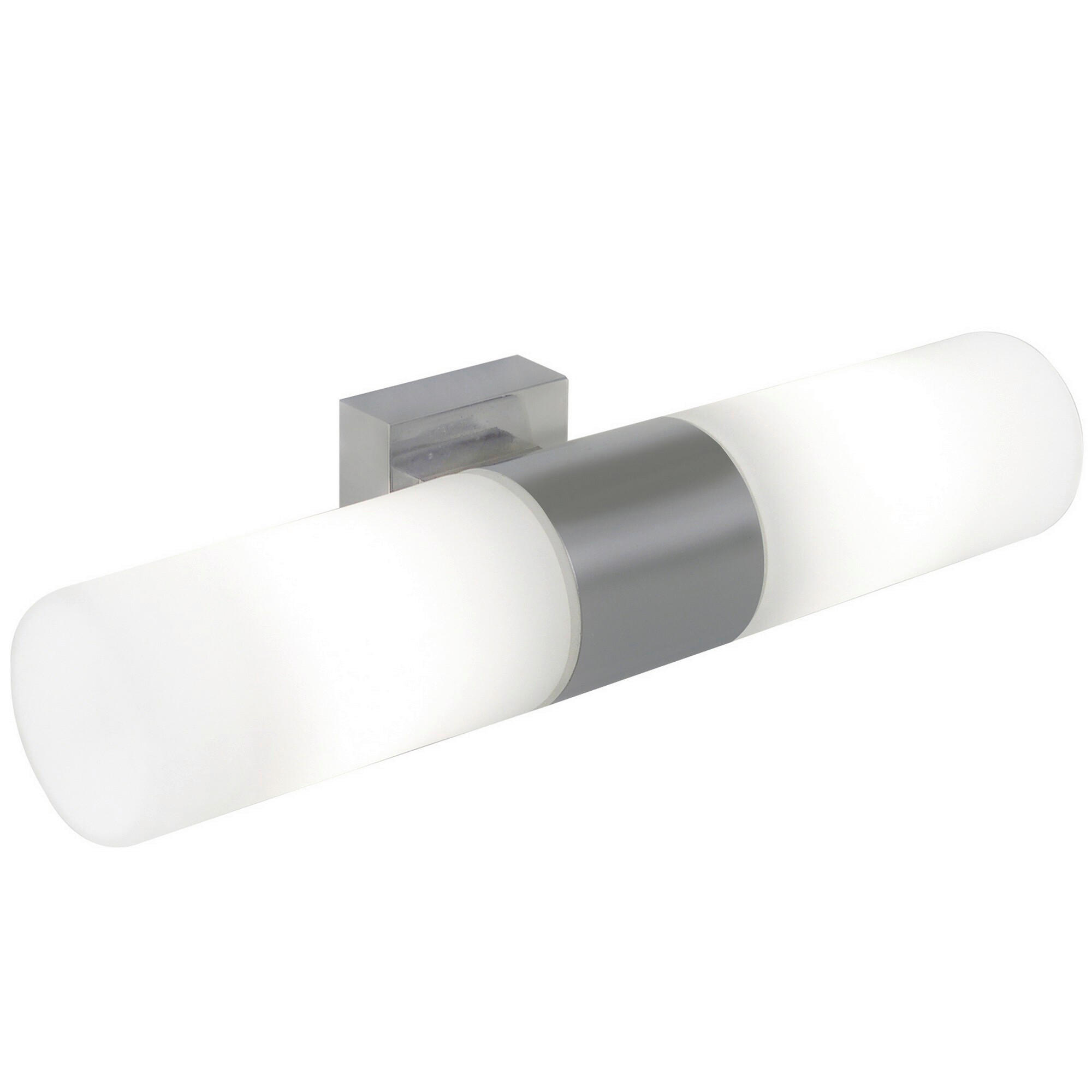 WANDLEUCHTE Tangens 6,05/9,7 cm  - Edelstahlfarben, Design, Glas (6,05/9,7cm) - Nordlux
