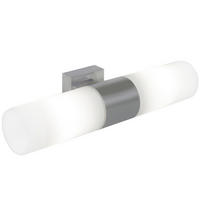 WANDLEUCHTE Tangens 6,05/9,7 cm  - Edelstahlfarben, Design, Glas (6,05/9,7cm) - Nordlux