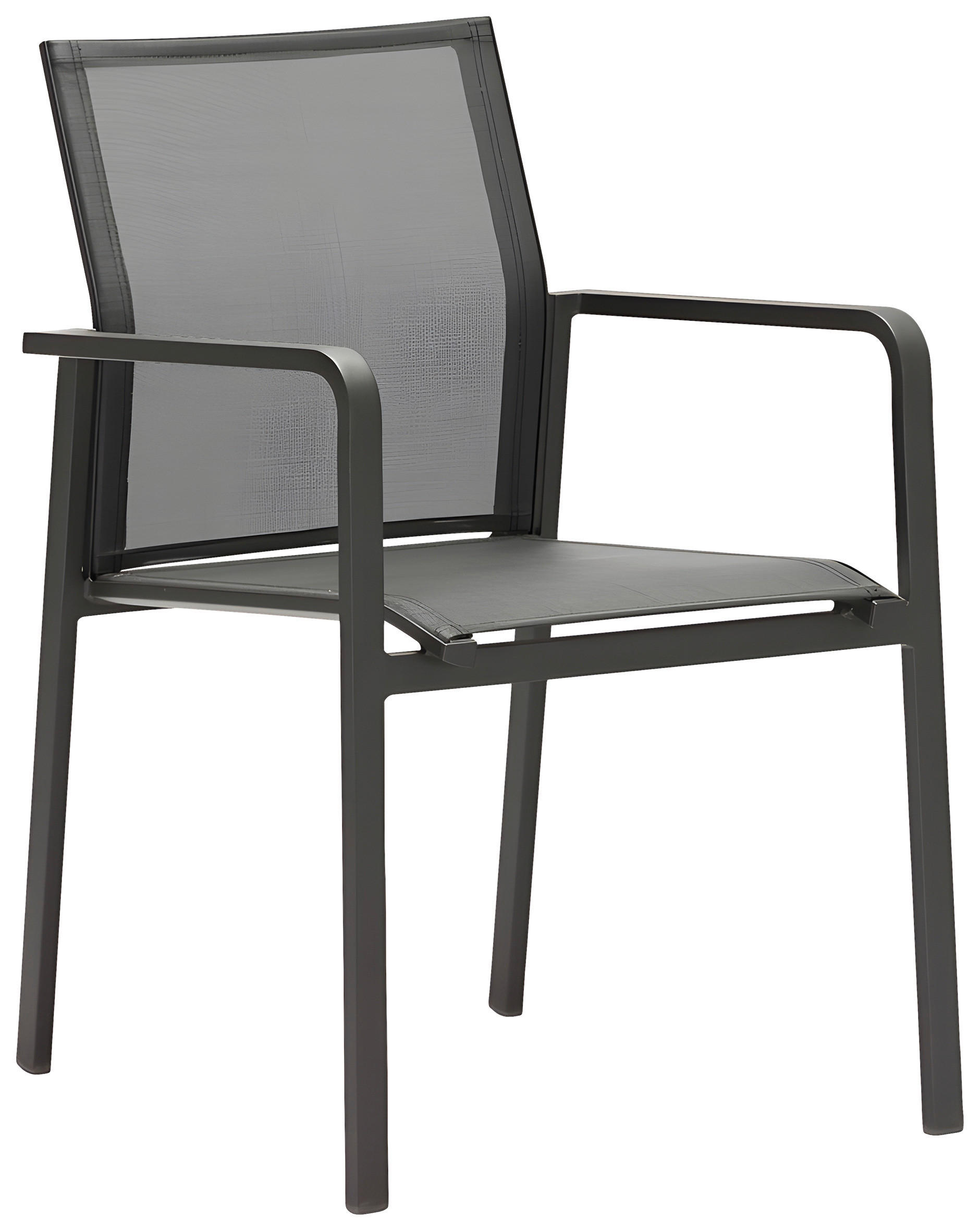 STAPELSESSEL Aluminium Graphitfarben, Dunkelgrau  - Dunkelgrau/Anthrazit, MODERN, Textil/Metall (55/85/61cm) - Zebra 