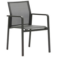 STAPELSESSEL Aluminium Graphitfarben, Dunkelgrau  - Dunkelgrau/Anthrazit, MODERN, Textil/Metall (55/85/61cm) - Zebra 