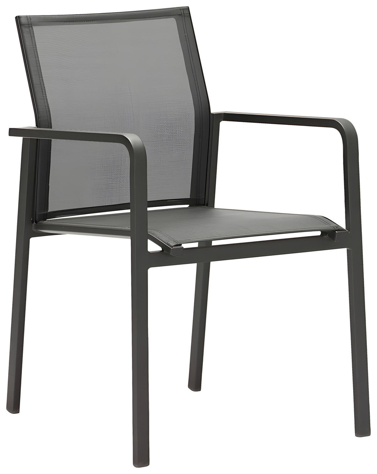 STAPELSESSEL Aluminium Graphitfarben, Dunkelgrau  - Dunkelgrau/Anthrazit, MODERN, Textil/Metall (55/85/61cm) - Zebra 