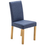 STUHL  in Webstoff Textil  - Blau/Buchefarben, KONVENTIONELL, Holz/Textil (44/92/57cm) - Carryhome