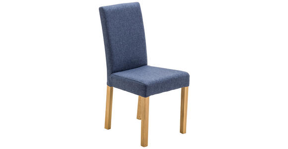 STUHL in Webstoff Textil - Blau/Buchefarben, KONVENTIONELL, Holz/Textil (44/92/57cm) - Carryhome