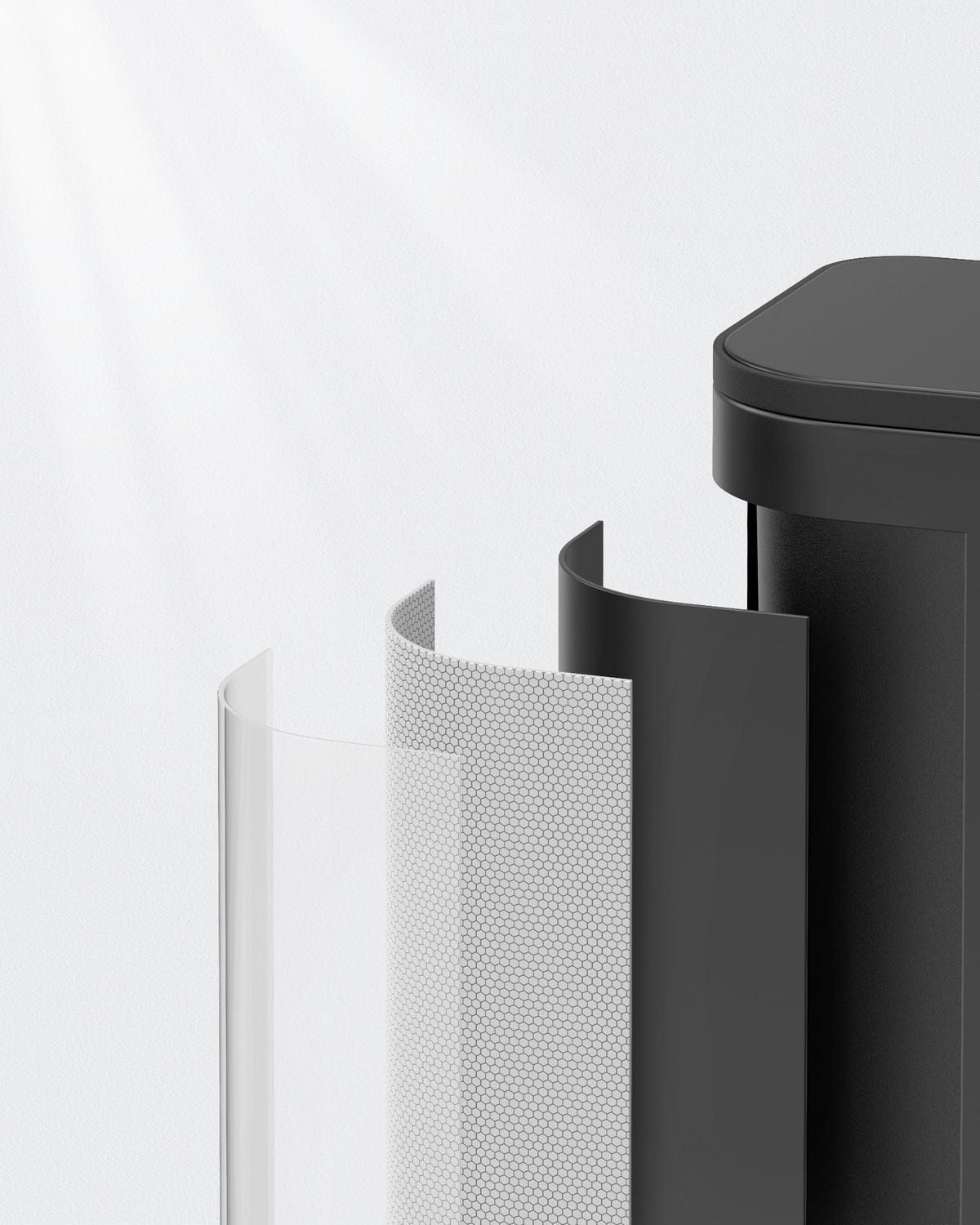 ABFALLSAMMLER 20 l  Metall, Kunststoff  - Schwarz, Basics, Kunststoff/Metall (36,6/42,5/30cm)