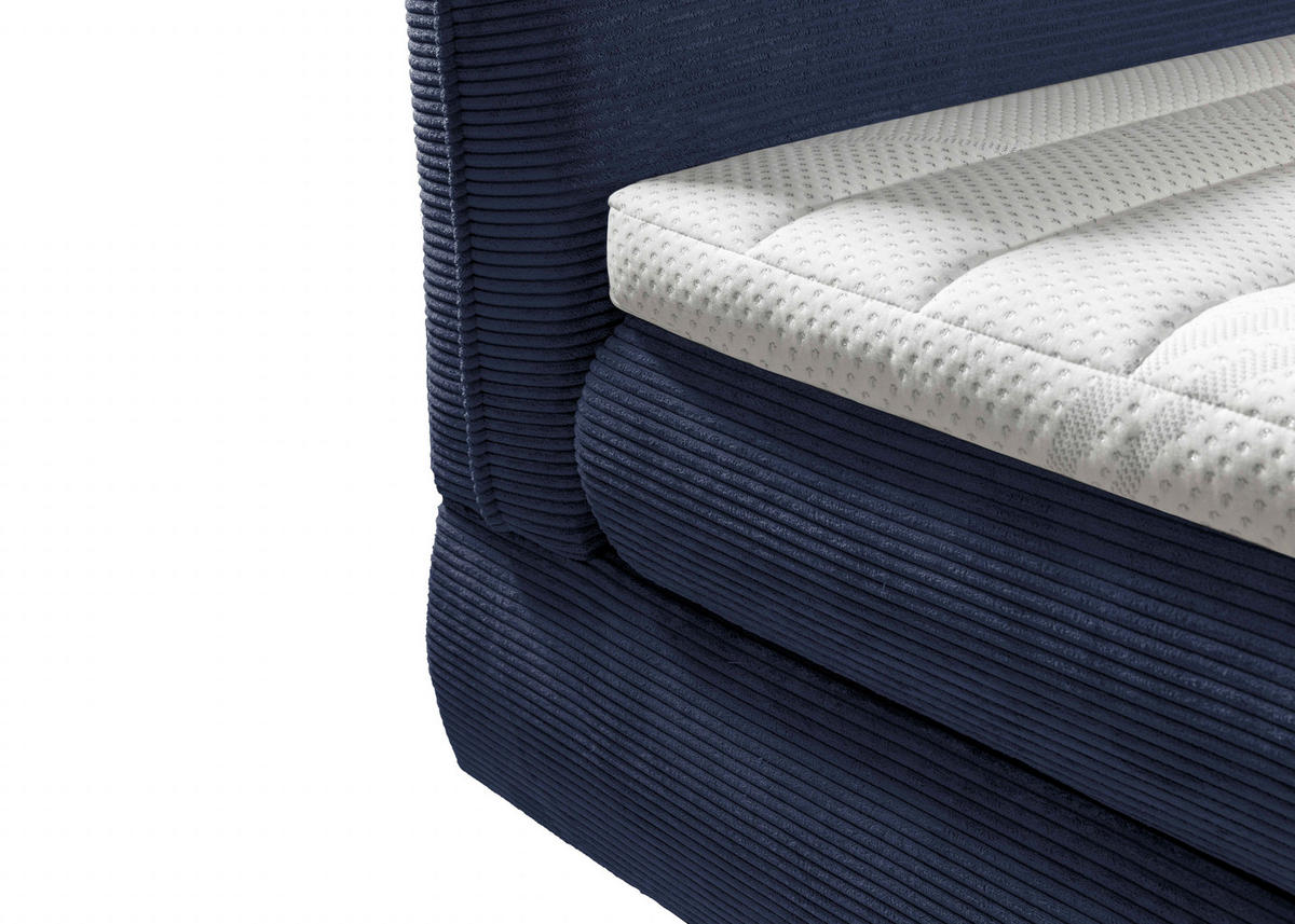 BOXSPRINGBETT 180/200 cm  in Blau  - Blau/Schwarz, Trend, Holz/Textil (180/200cm) - Esposa