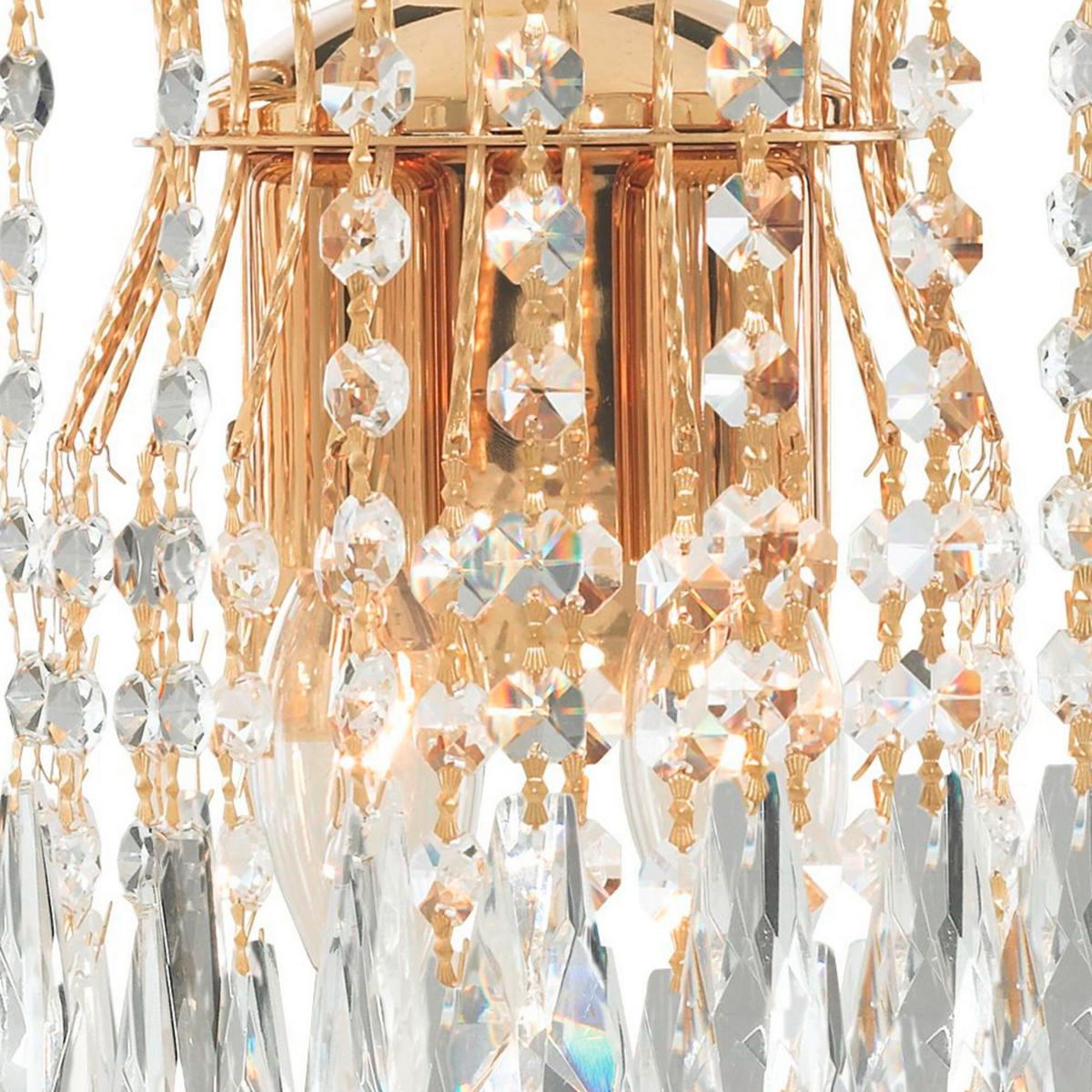 VÄGGLAMPA Waterfall 25/26 cm   - klar/guldfärgad, Design, metall/glas (25/26cm)
