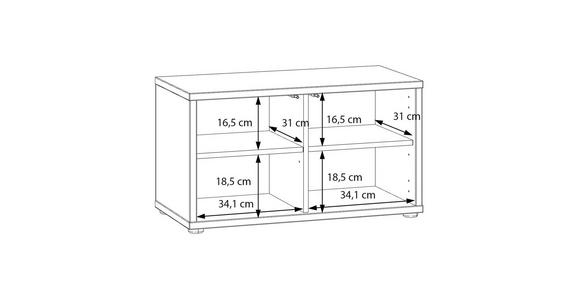 GARDEROBENBANK - Sandfarben/Grau, MODERN, Kunststoff (74,5/41,5/34,9cm) - Carryhome