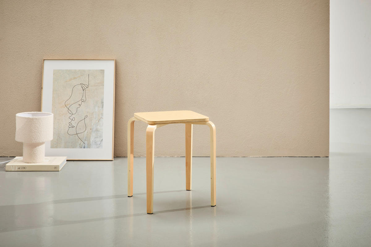 STAPELHOCKER Naturfarben  - Naturfarben, Basics, Holz (33/45/33cm) - Boxxx