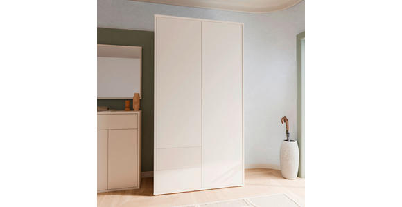 GARDEROBENSCHRANK  in 114,5/214,3/60 cm  - Sandfarben/Grau, MODERN, Holzwerkstoff/Metall (114,5/214,3/60cm) - Carryhome