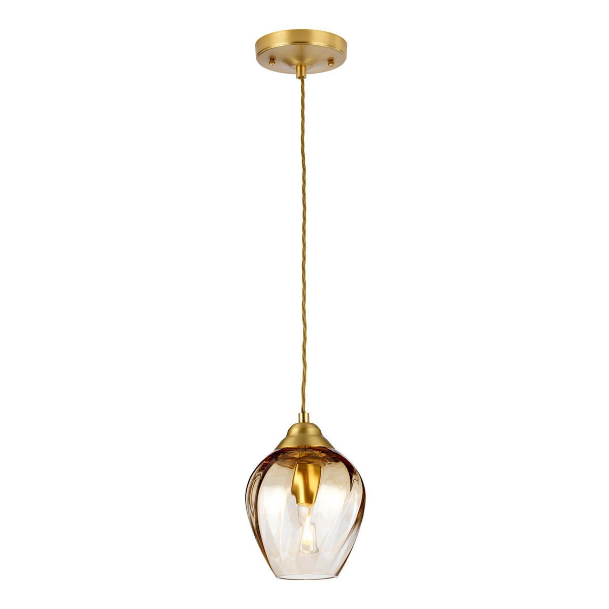 HÄNGELEUCHTE 17.5/33.7 cm    - Konventionell, Glas/Metall (17.5/33.7cm) - Elstead Lighting