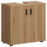 WASCHBECKENUNTERSCHRANK 60/59/30 cm  - Schwarz/Eiche Artisan, Basics, Holzwerkstoff/Kunststoff (60/59/30cm) - MID.YOU